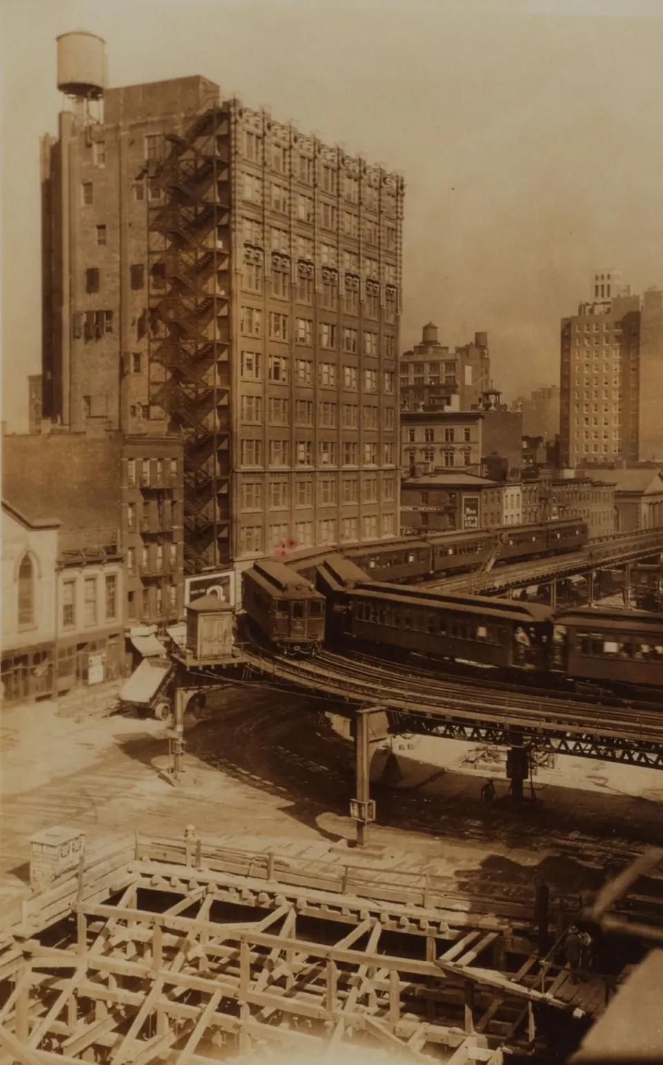 The Sixth Avenue elevated railway over West Third Street